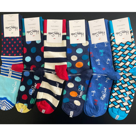 Happy Socks - 6 pairs - NEW - Size: 9-11 LAST ONE! - Picture 2 of 11